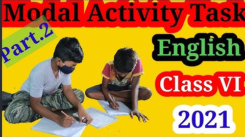 Class VI Model Activity Task 2021 Part. 2 for English Part-2 solved by Md Soyeb.