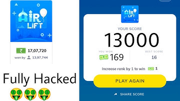 Mx Player Air Lift Hack Trick | Air Lift Hack Trick With Score Submit No Ban 100% Work #maalik #mx