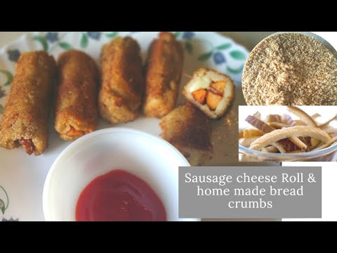 SAUSAGE CHEESE ROLL|breadcrumbs recipe included|LOCKDOWN RECIPES