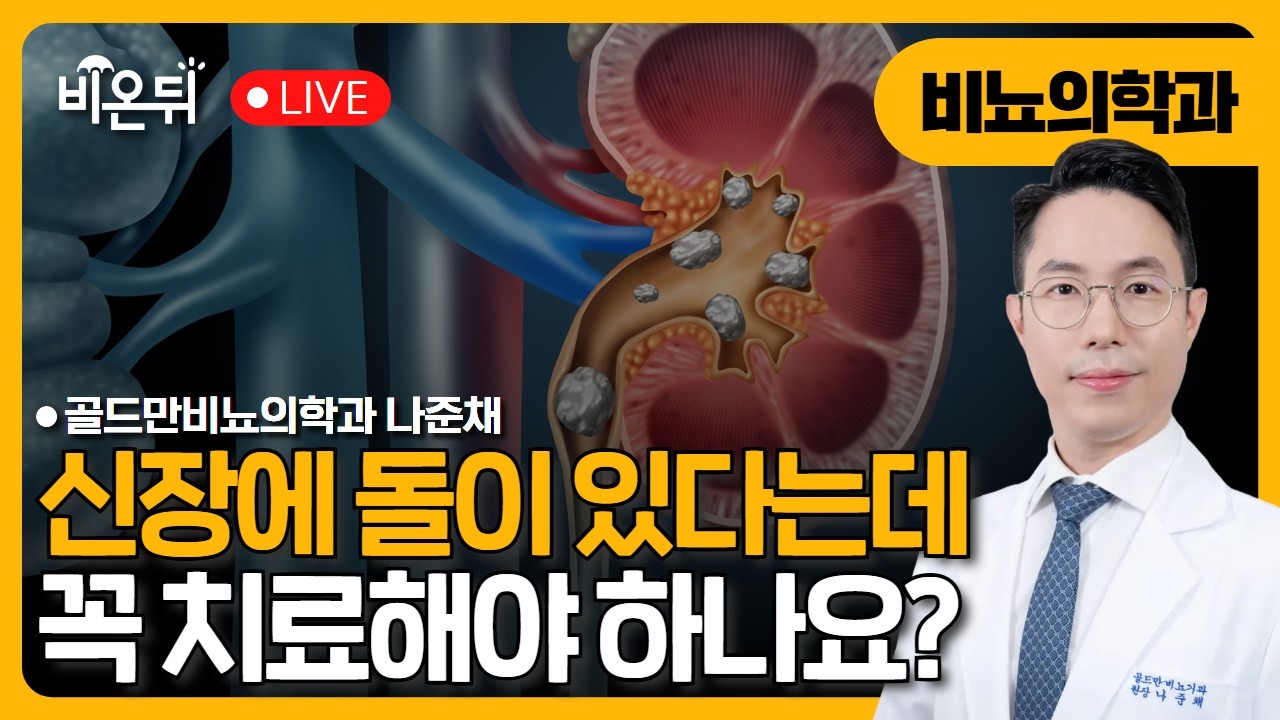 #39.신장에 돌이 있다는데, 꼭 치료해야 하나요?/ 골드만비뇨의학과 나준채 [닥터우동]
