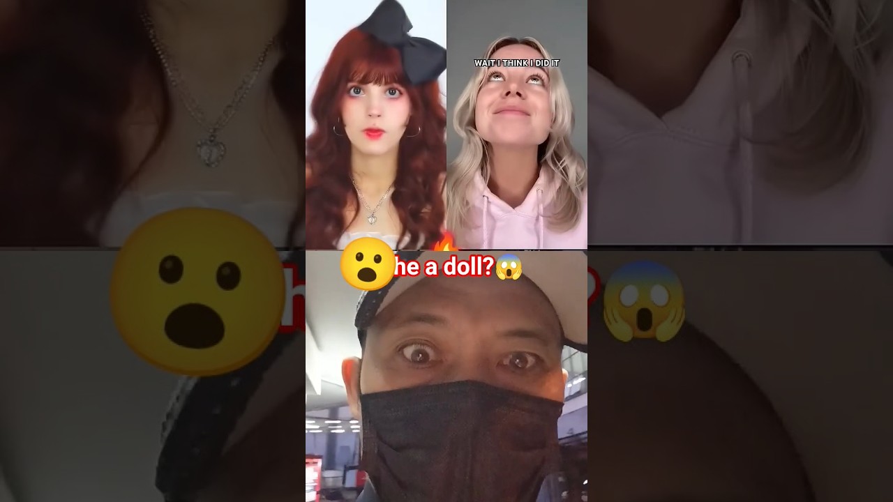 Look at her eyes, Is she a doll?😱 