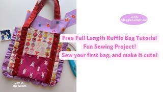 Ruffle Bag Tutorial - Easy Sewing Project That can be easily modified! Cute Sewing Project Idea