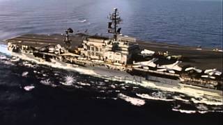 United States Super carrier Kitty Hawk in Vietnam HD Stock Footage