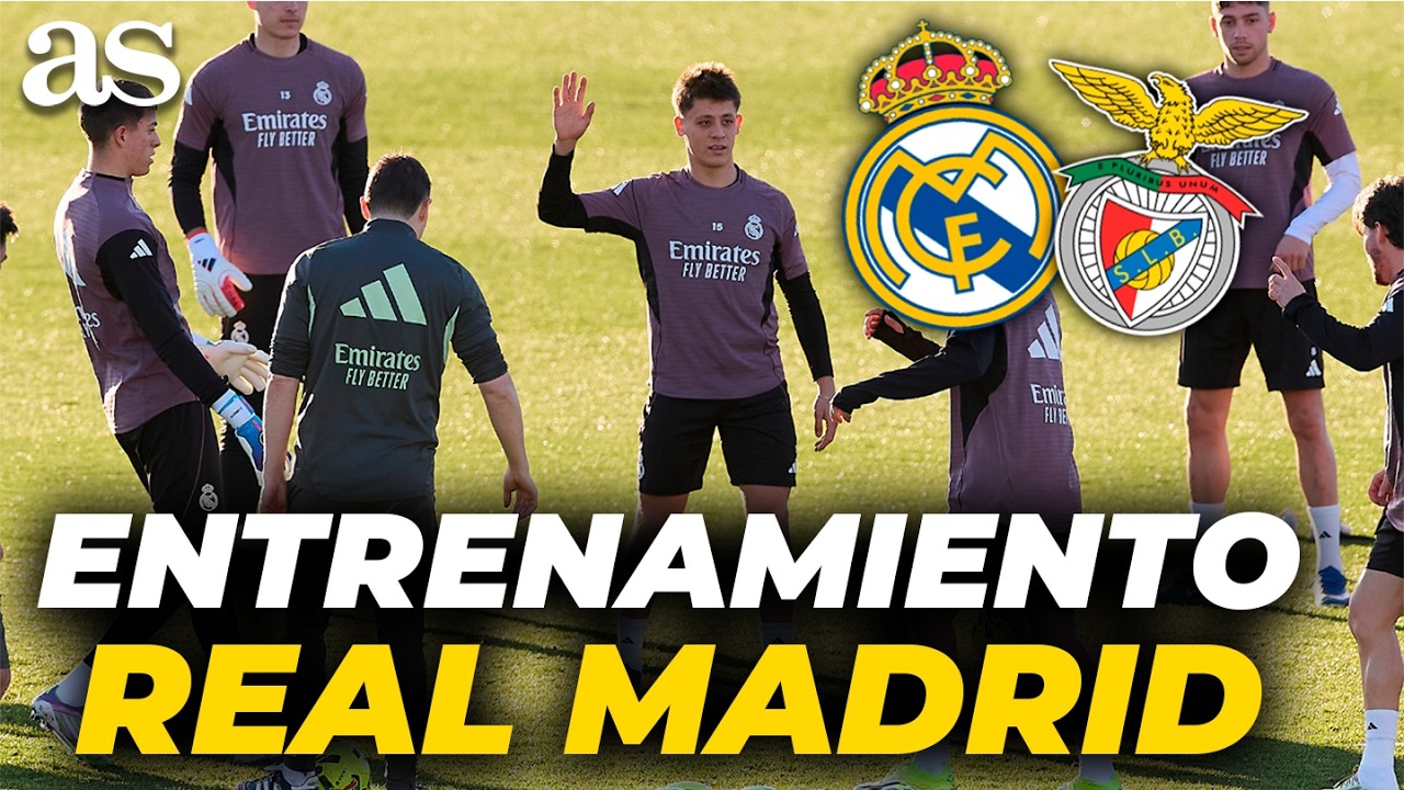 ENTRENAMIENTO COMPLETO del REAL MADRID previo al partido contra el BENFICA | Champions League