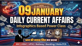 आज की सबसे Powerful Current Affairs Class | 09 January | Visual Based