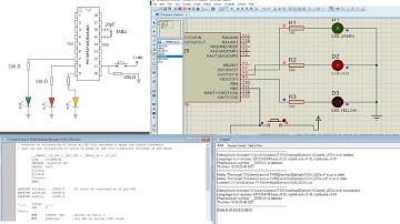 1 implementación un código en lenguaje ensamblador y simulado en PROTEUS