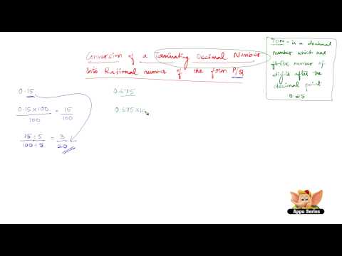 What is a terminating decimal number? How to convert terminating decimal to rational # ?