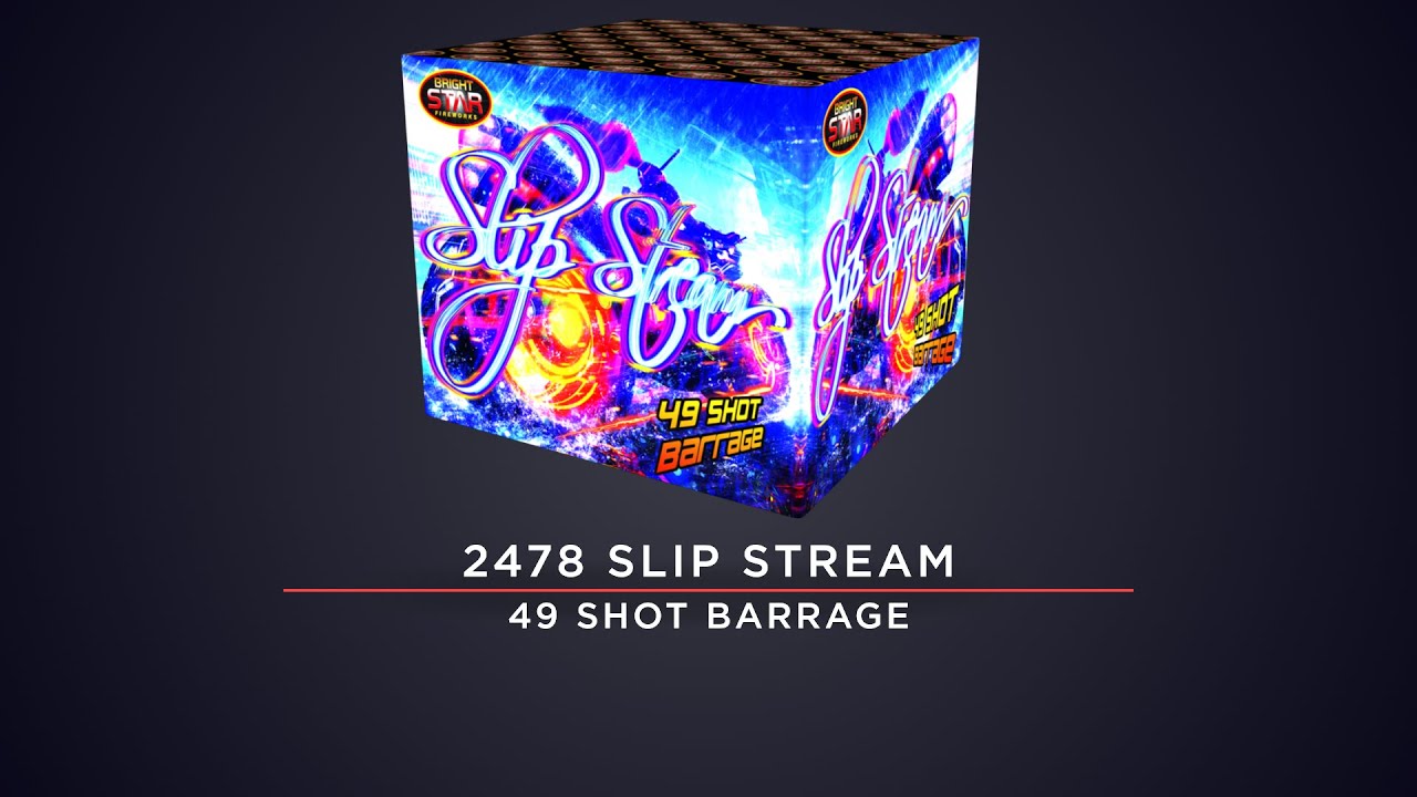 Bright Star Fireworks - 2478 Slip Stream 49 Shot Barrage