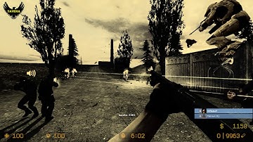 ZOMBIE ESCAPE ROUND ON COUNTER-STRIKE: SOURCE, map: ze_stalker_escape, Road to Chernobyl CSS