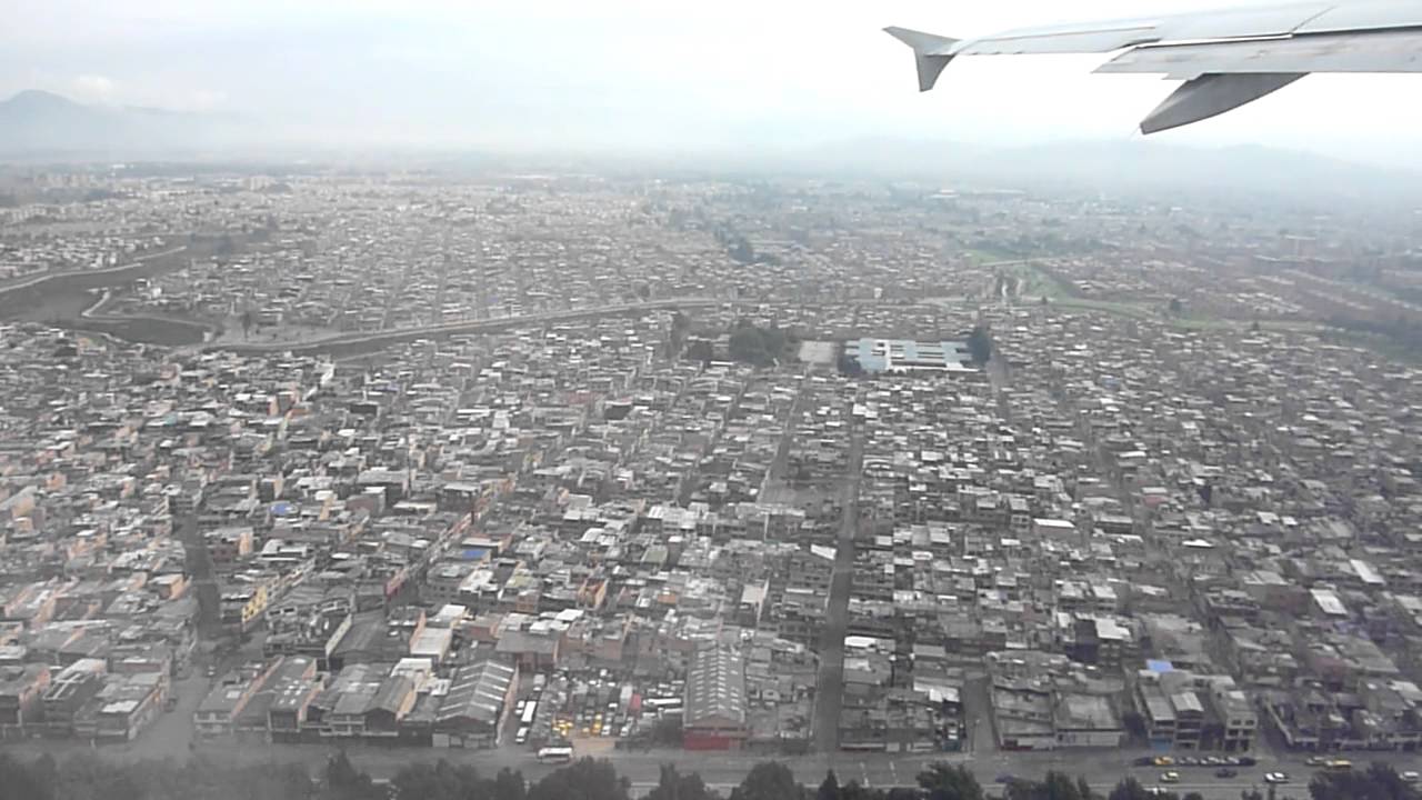 Takeoff from Bogota in a LAN Colombia A320