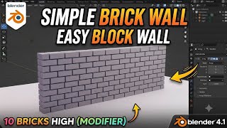 How To Build A Brick Wall In Blender 4.4