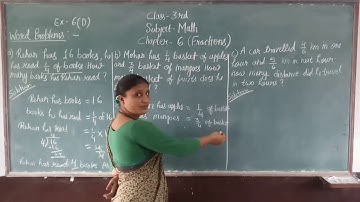 Class-3rd / Mathematics Chapter-6 ( Fractions -Word Problem )