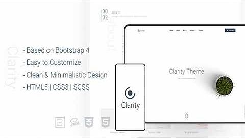 Clarity – Minimal & Creative Bootstrap 4 HTML Template | Themeforest Website Templates and Themes
