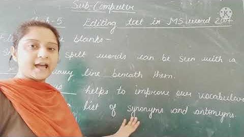 Class 4// Editing text in MS Word 2007// Exercise