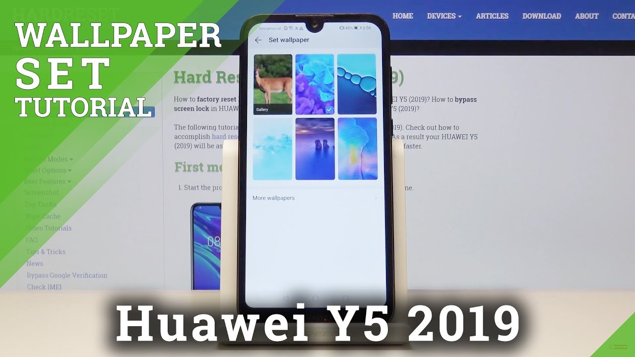 How To Set Up Wallpaper In Huawei Y5 19 Change Wallpaper Youtube