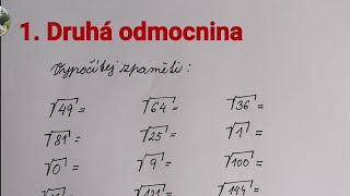 1. Druhá odmocnina