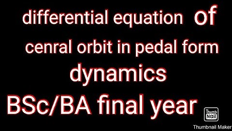 Differential equation of central orbit in pedal form