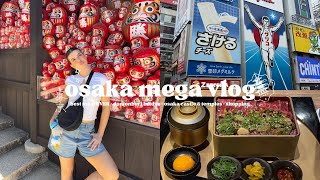 osaka mega vlog 🏯🍱🏙️ | best meal EVER + dontonburi bridge + osaka castle & temples + shopping |TOPAZ