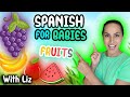 Spanish fruit fiesta interactive educational to learn fruits in spanish for babies  toddlers