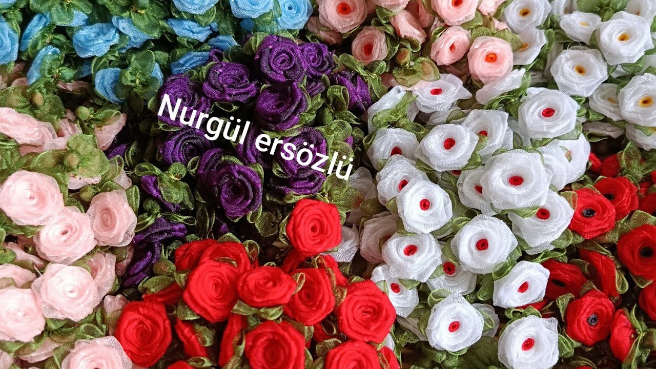 Katlamalı Gül iki renk karışık 