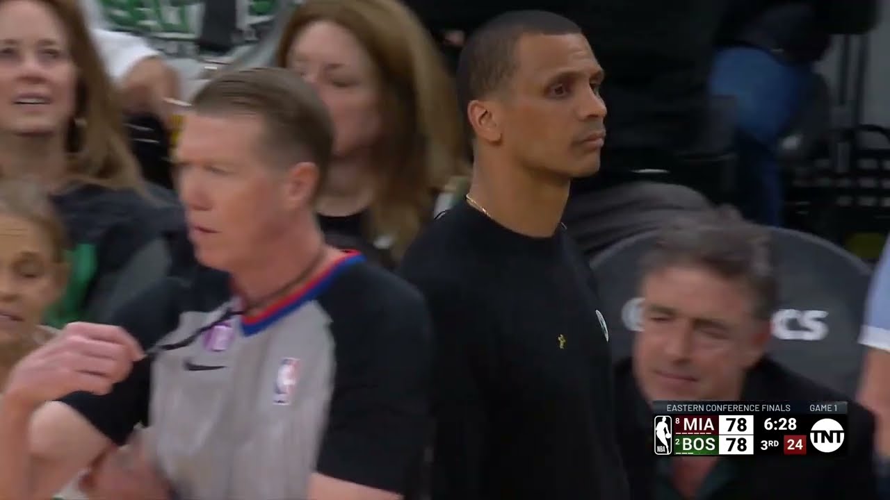 Coach loses it during NBA Eastern Conference Finals - Watch Joe Mazzulla's Epic Clipboard Slam!