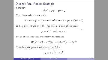 MATH 267 - Summer 2020 - Cauchy-Euler Equations
