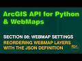 Reorder WebMap Layers in ArcGIS Online using the ArcGIS API for Python