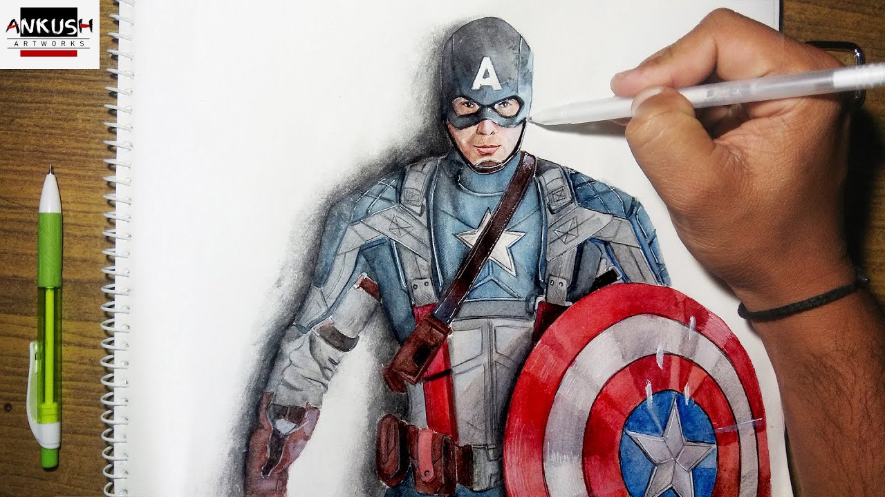 Drawing Captain America easy YouTube
