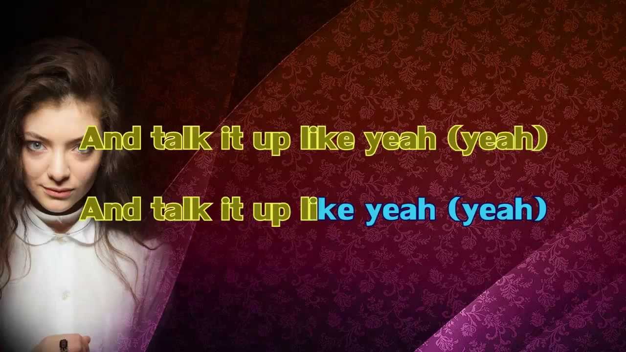 Lorde Tennis Court Karaoke & Instrumental with lyrics YouTube