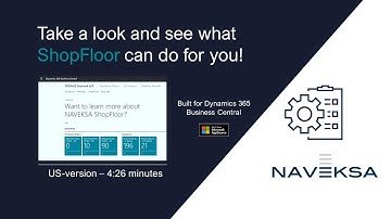 NAVEKSA ShopFloor - Function view - US version - Built for Microsoft Dynamics 365 Business central.