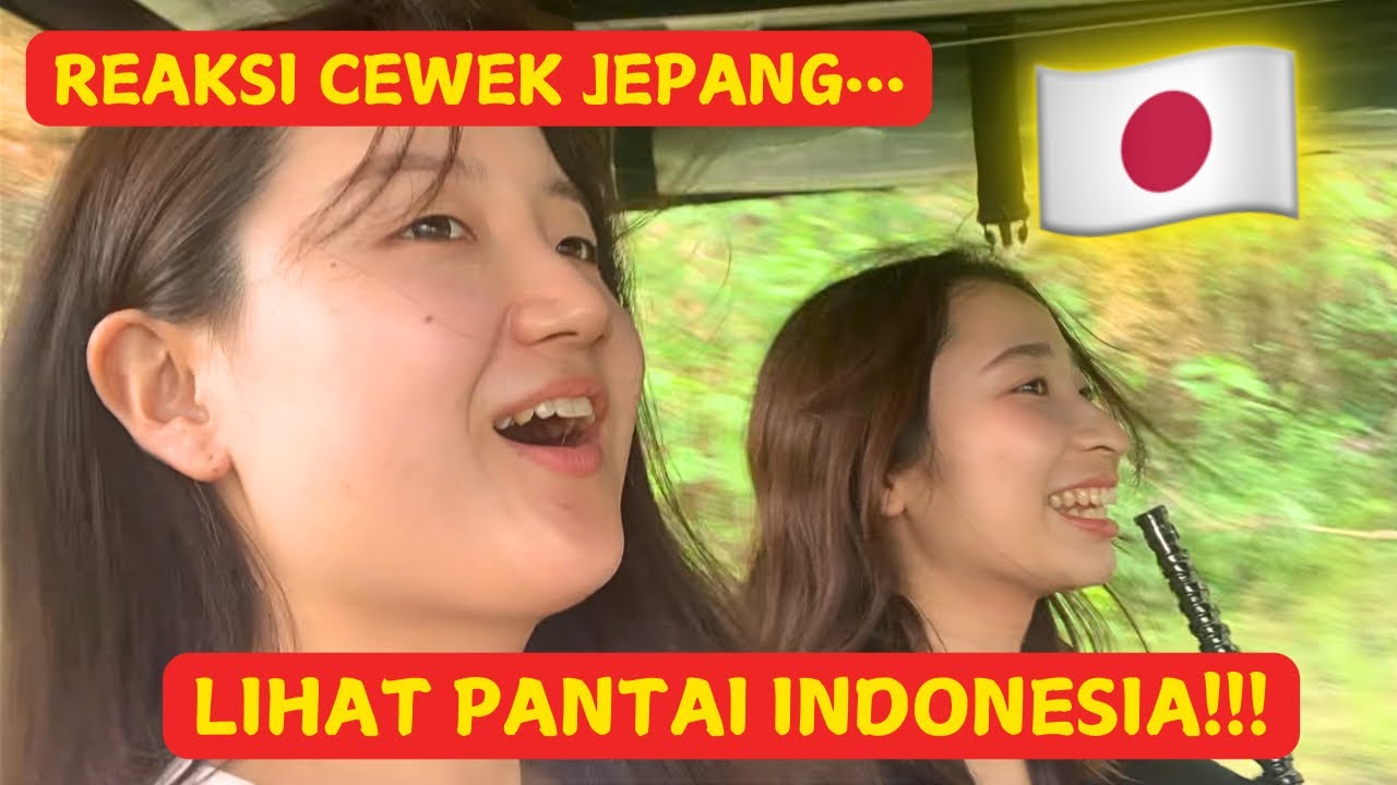 REAKSI CEWEK JEPANG lihat Pantai Indonesia, BALI 🇮🇩🏝️
