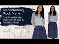 Einfachen Rock mit nahtverdecktem Reißverschluss nähen (Schnittmuster Marie)