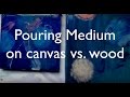 Pouring Medium on Canvas vs. Wood Panels Pouring Medium on Canvas vs. Wood Panels