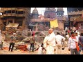 4K Varanasi Hindu Cremation Ghat (Manikarnika Ghat)