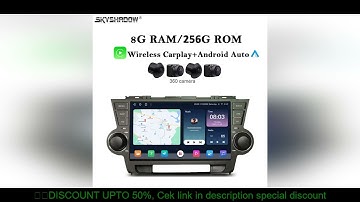 8G+256G Carplay Auto Android 13.0 IPS DSP 360 Car DVD Player GPS WIFI Bluetooth RDS Radio For Toyota