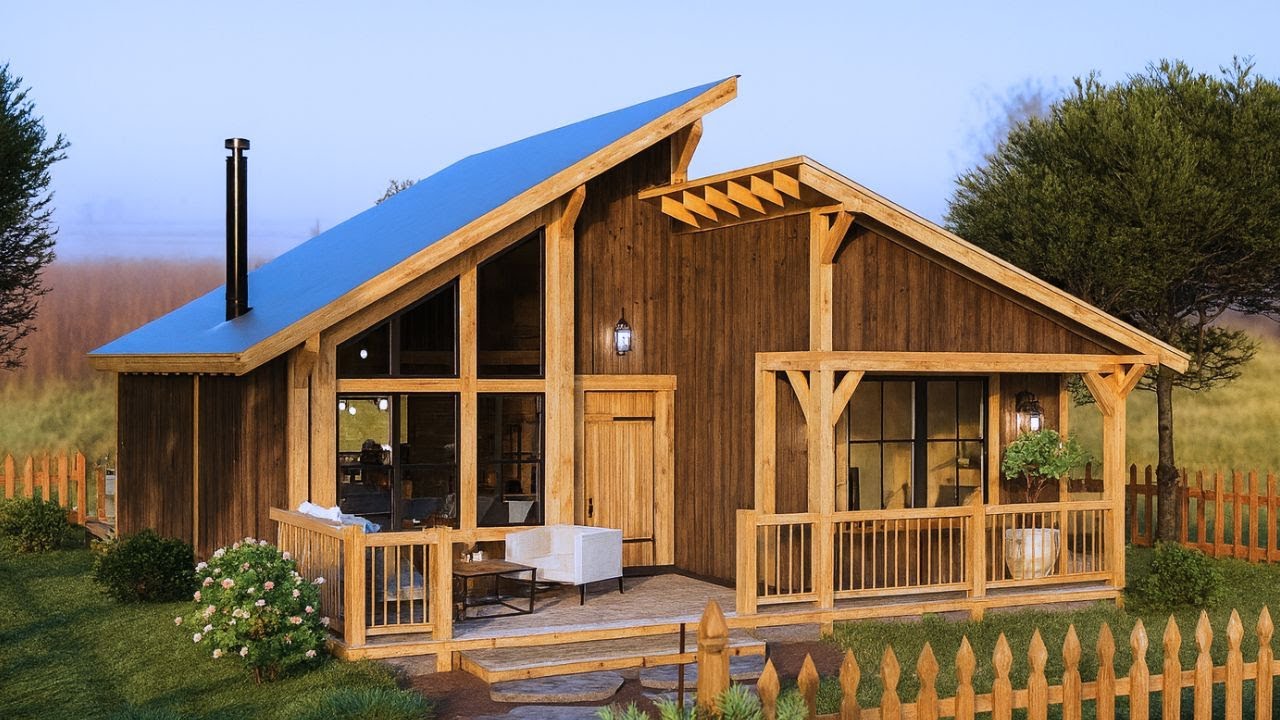 9×13 m 2 Bedroom + Loft Cottage House — Cozy Modern Family Home with Smart Space Design