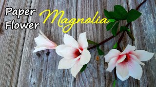 Cách làm hoa Mộc Lan giấy nhún / Crepe paper Magnolia tutorial / Góc nhỏ Handmade