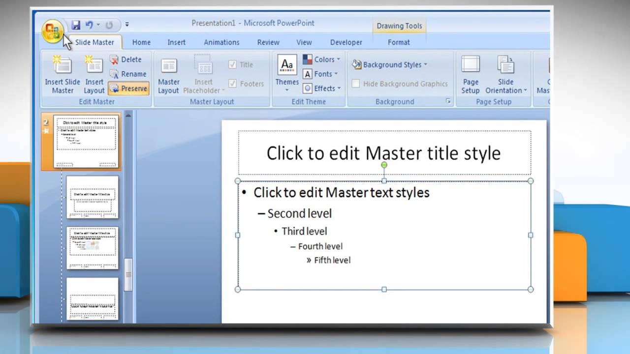 changing slide master in powerpoint