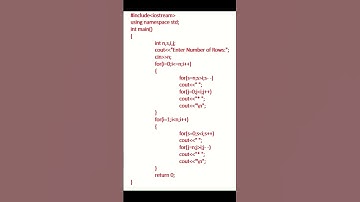 Print Hollow Diamond Pattern in C++.#coding #technical #shorts #trending #programming #need #viral