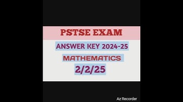 PSTSE EXAM 2024-25 ||  ANSWER KEY || MATH || CLASS 10TH || PSEB || STUDY ANYTIME ||