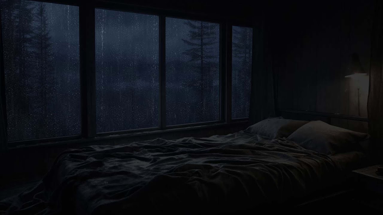Deep Sleep Support | Comforting Night Rain in Dark Bedroom - Peaceful ...