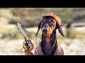 Fighting for a bed! Cute & funny dachshund dog video!