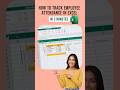 How to Monitor Employee Attendance in Excel (Checkbox + COUNTIF) #exceltips #exceltricks #excelhindi