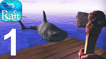 Survival on raft: Crafting in the Ocean - Gameplay Walkthrough Part 1 Tutorial (Android, iOS)