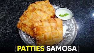 Crispy Potato Box Patties Recipe | Aloo Patties Samosa & Mint Raita