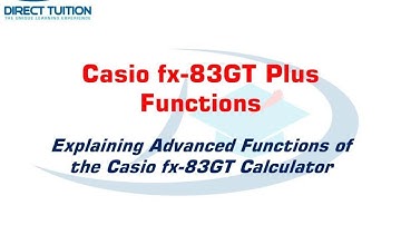 Casio fx-83GT Plus functions 1/3 The Log Button