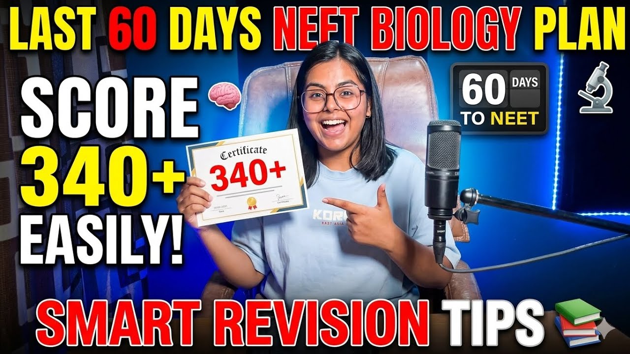 Last 60 Days Biology Revision Plan for NEET 2026 | Target 340+ Marks ...