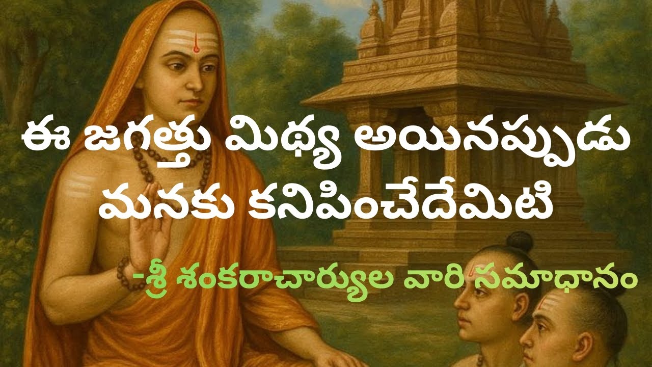 WHAT IS MAYA || మాయ అనగా ఏమి శ్రీ శంకరాచార్యుల వారి సమాధానం || jyothisritalks