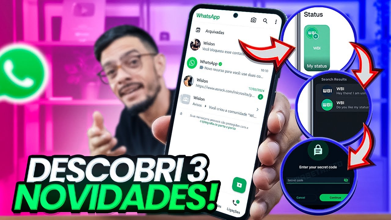 3 NOVIDADES que vão CHEGAR nas Próximas atualizações do WhatsApp - YouTube