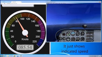 WebSimConnect Speed Gauge example
